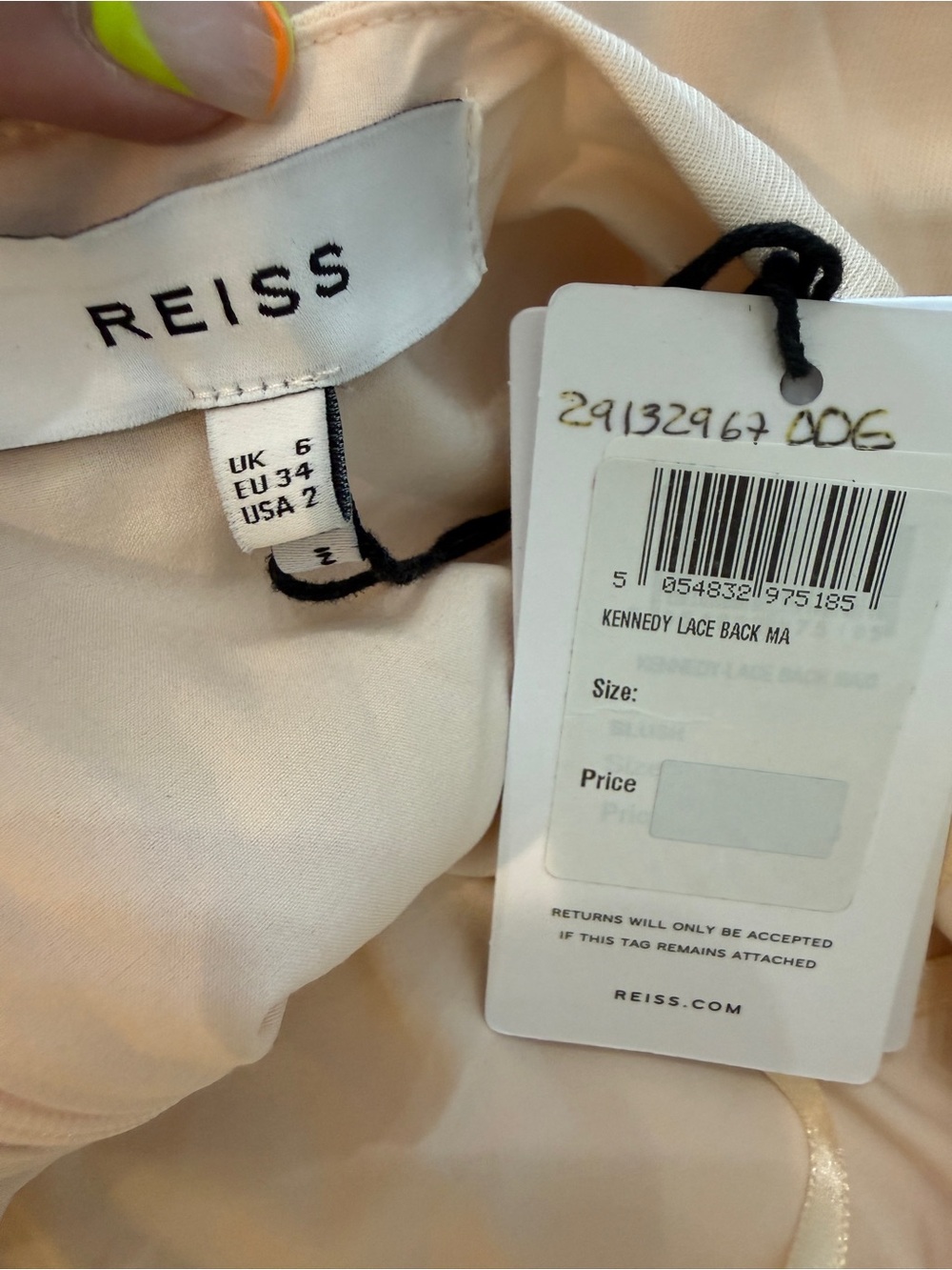 NWT! Reiss Kennedy Lace Back Maxi Dress Ivory Cream Size US 2 25948 - Picture 11 of 16